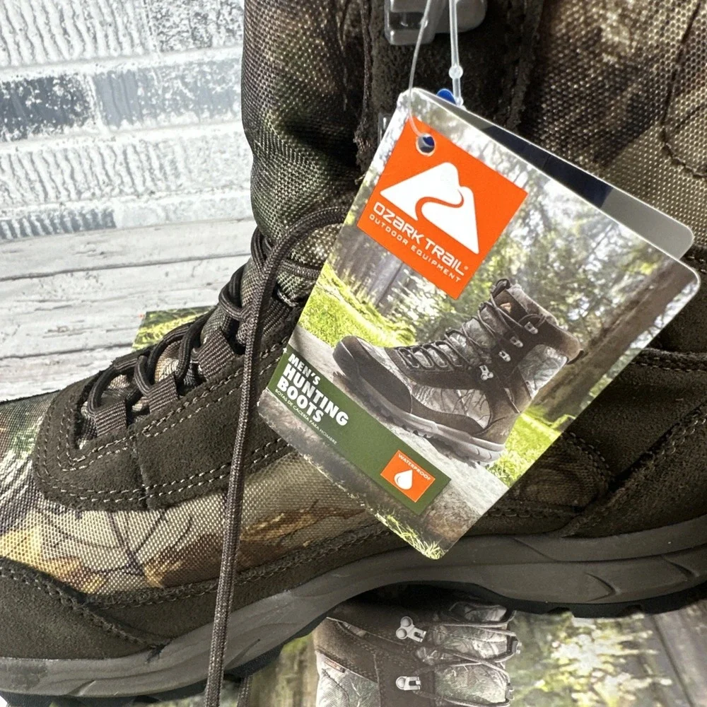 OZARK TRAIL Men's Size 11.5 Hunting Boots Terrain Camo Color Outdoor New NIB